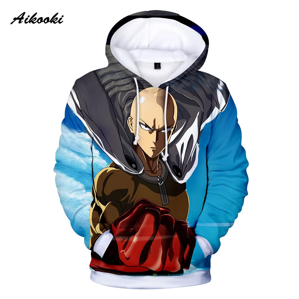 

New 3D Cartoon One Punch Man Hoodies Men Women Casual Hoody Sweatshirt 3D Print One Punch Man Hooded Boys/girls Polluvers Tops