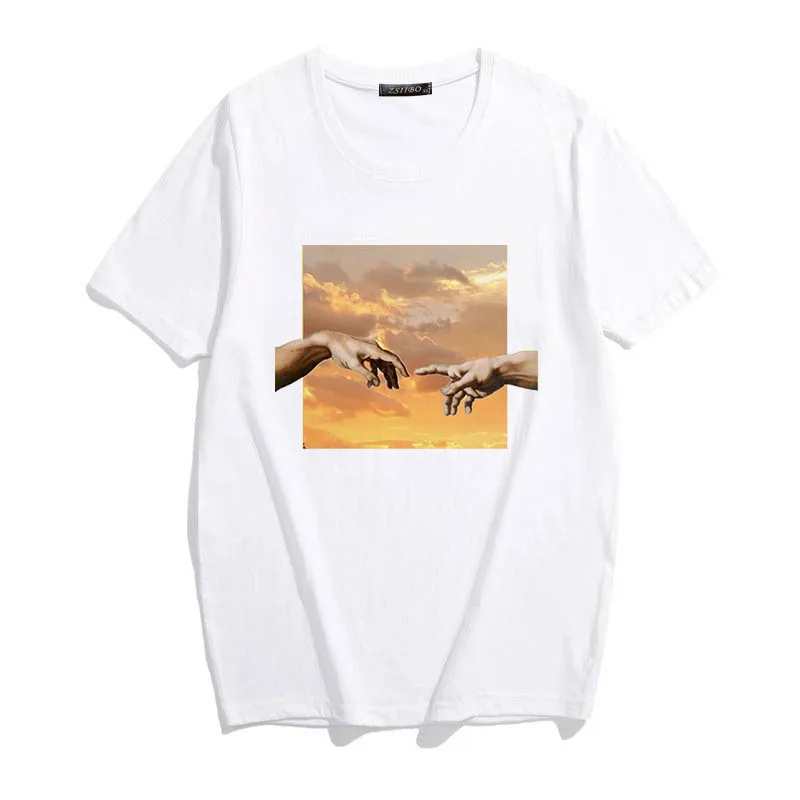 

Flower Dreamcatcher O-neck top women's Kawaii Street casual clothing short sleeves shirt T-shirt summer Harajuku Women's T-shirt