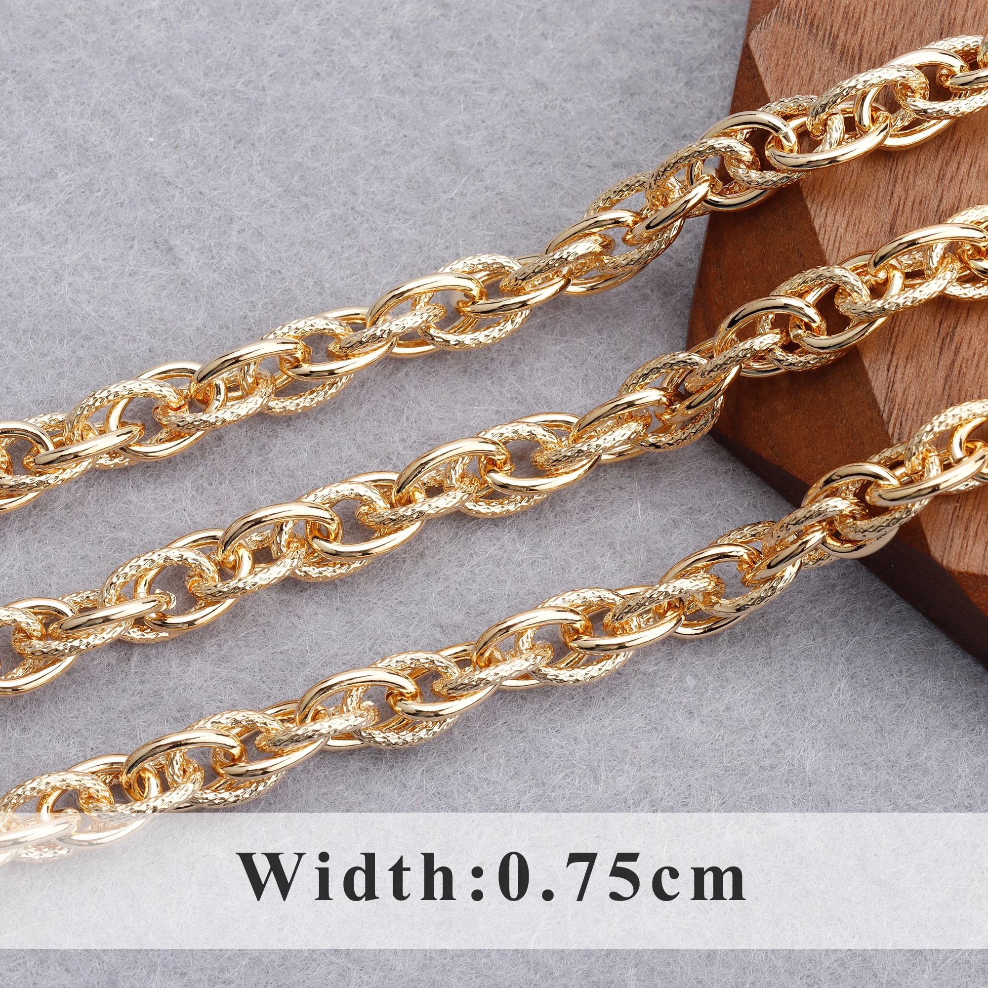 

GUFEATHER C172,diy chain,18k gold plated,0.3microns,hand made,copper metal,charms,diy bracelet necklace,jewelry making,1m/lot