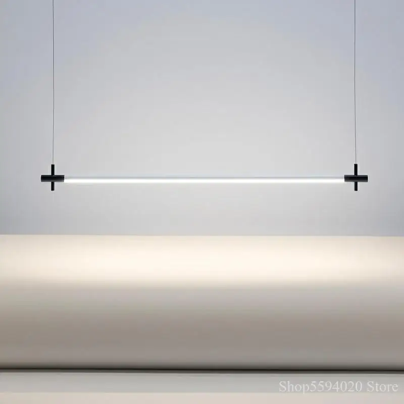 

Modern Minimalist Line Led Pendant Lights Designer Restaurant Dining Room LED Strip Hang Lamp Hanging Lamp Loft Decor Fixture