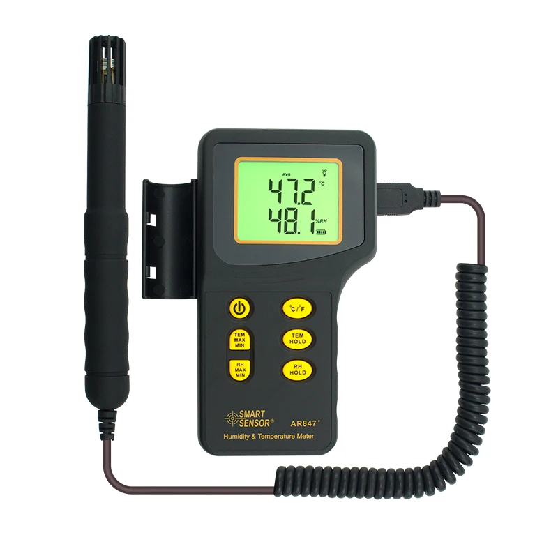 

Smart Sensor AR847+ Split Hygrothermograph High-Precision K-Type Industrial Hygrothermograph Temperature Humidity Detector