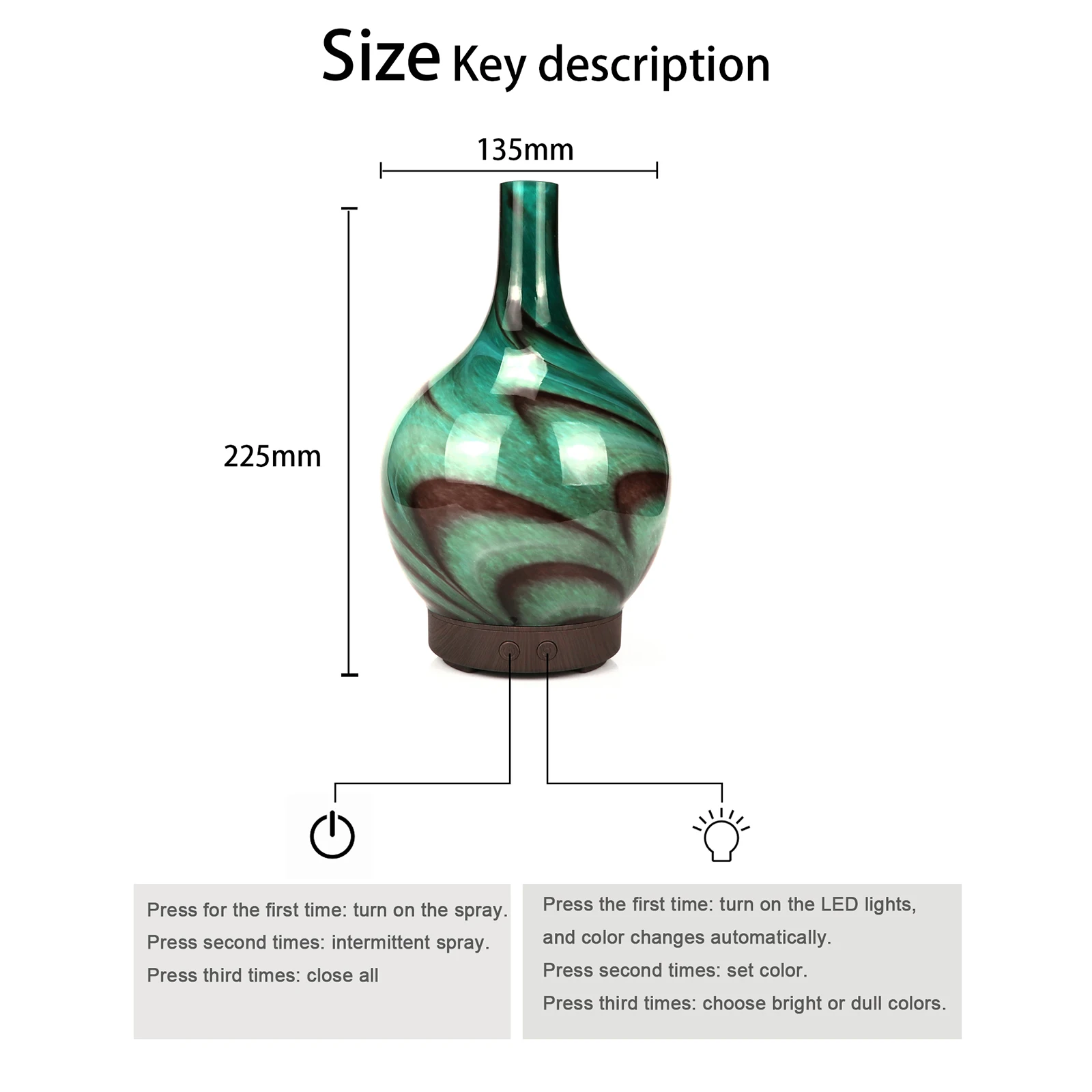 

Интеллигентая (ый) спрей, корзина для цветов, креативный маленький ваза увлажнитель воздуха Арома-диффузор для эфирных масел, Бытовая Автом...