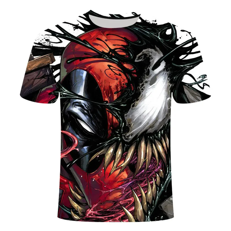 

American animation 3D printing T-shirt oversized men and women couples fitness clothes men's funny casual T-shirt