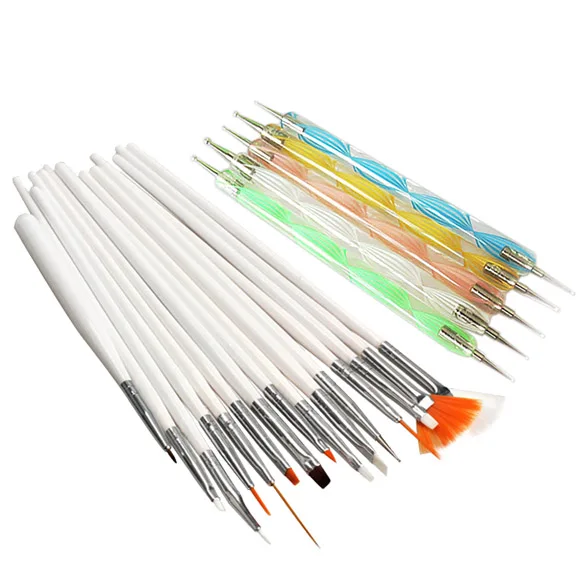 

20pcs Nail Art Design Set Dotting Painting Drawing Polish Brush Pen Tools