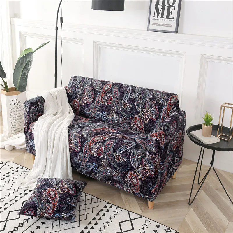 Paisley Printed Sofa Cover Stretch Slipcovers Couch Polyester and Spandex Durable Soft for Living Room | Дом и сад
