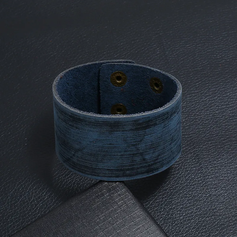 Модные Винтажные широкие кожаные браслеты в стиле панк с регулируемой длиной |
