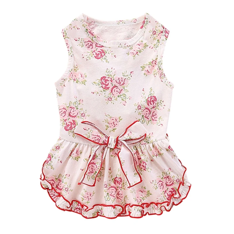

Summer Pet Clothes Pet Dress For Puppy Dogs Pet Wedding Princess Dresses with Bowknot Chihuahua Pug Dress Skirt Puppy Clothing