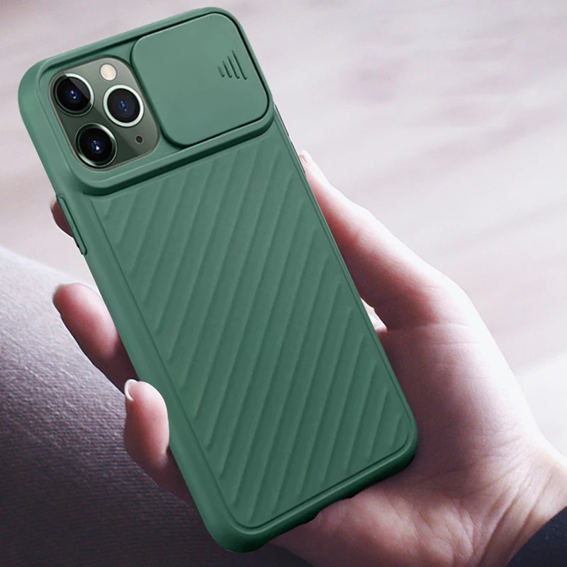 Слайд-камера защита конфиденциальности силиконовые чехлы для телефонов iPhone 11 Pro