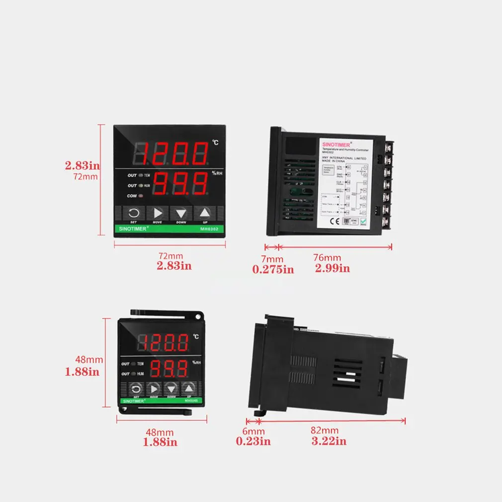 

Intelligent High-precision Digital Display Temperature And Humidity Controller 85-265V Used In Greenhouse Breeding Incubator