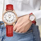DOM Модные женские повседневные часы, роскошные брендовые часы с кожаным ремешком, женские кварцевые часы с цветами, женские наручные часы