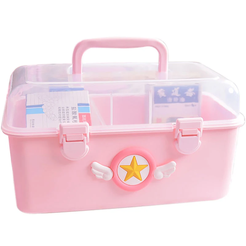 Мультяшная красивая коробка для хранения Настольная портативная медицинская