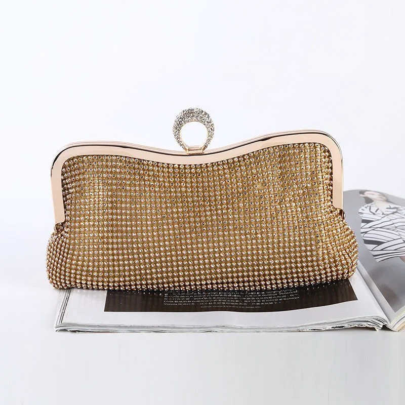 Diamond-encrusted Women Hand-made Evening Handbag Ladies Shoulder Bag Female Dinner Package Phone Pouch Bolso Bolsa For Girls |