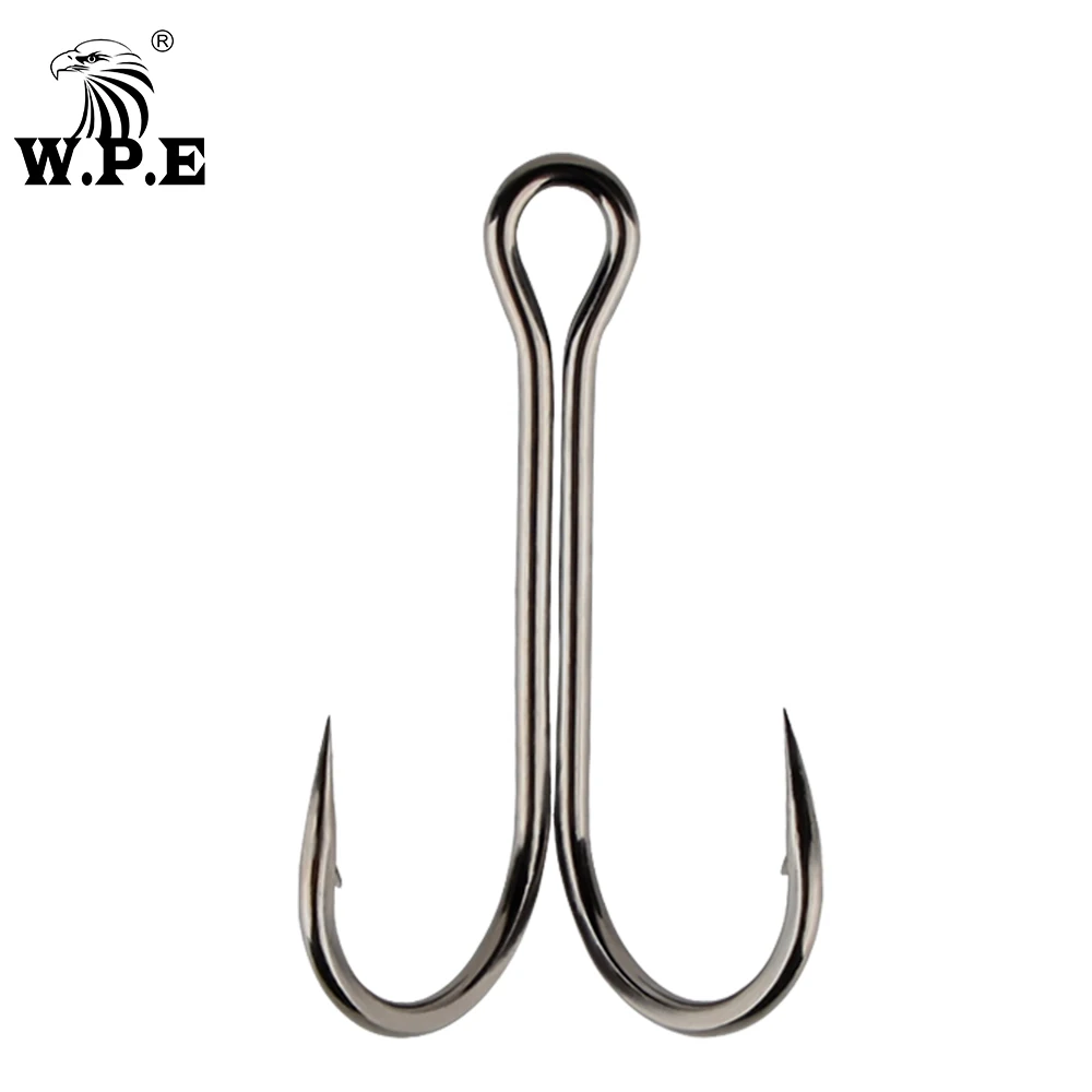 W.P.E 10-20 шт./упак. двойные рыболовные крючки 4 #-3/0 # из высокоуглеродистой стали