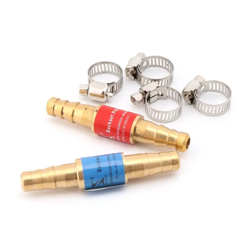 

2pcs Pipe Flashback Arrestors Of Acetylene Liquefied Gas Propane & Oxygen Fuel 62KD