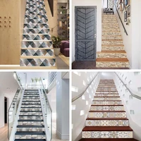13pcs simulation tile sticker 3d brick staircase sticker kitchen decal removable diy wallpaper decal stair stickers home decor