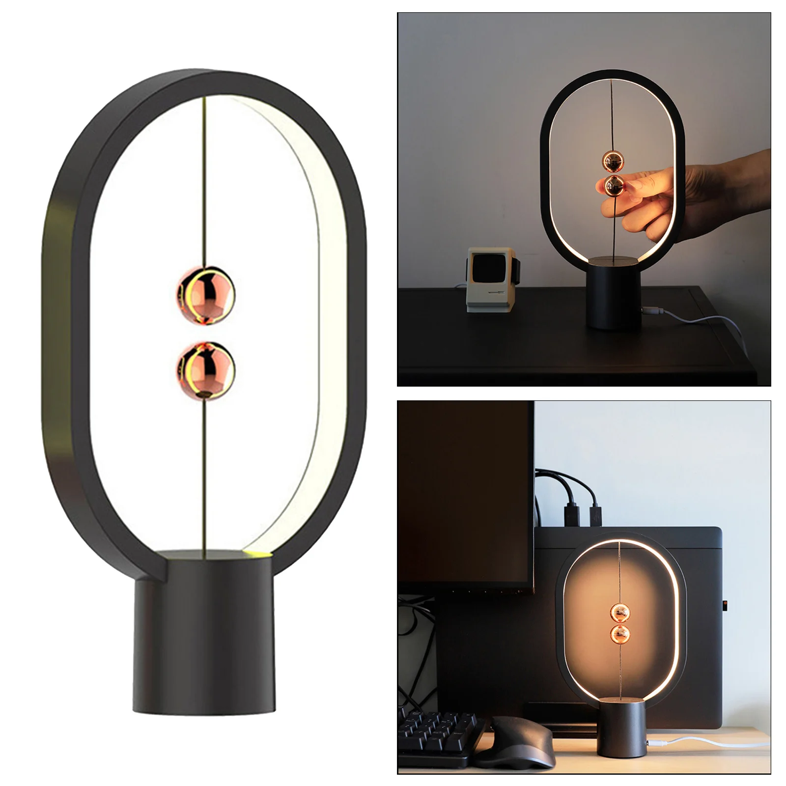

Creative Balance Lamp Magnetic Table Lamp for Home Dorm Bedside