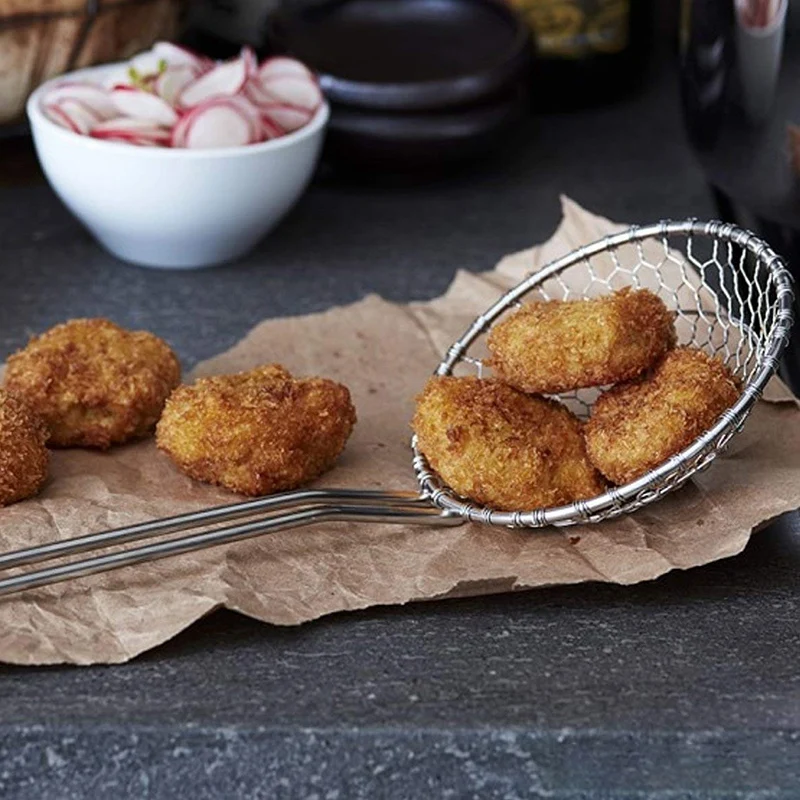 Набор из 2 шт. нержавеющая сталь 5 дюймов косынка ложка с ручкой для кухни жарки