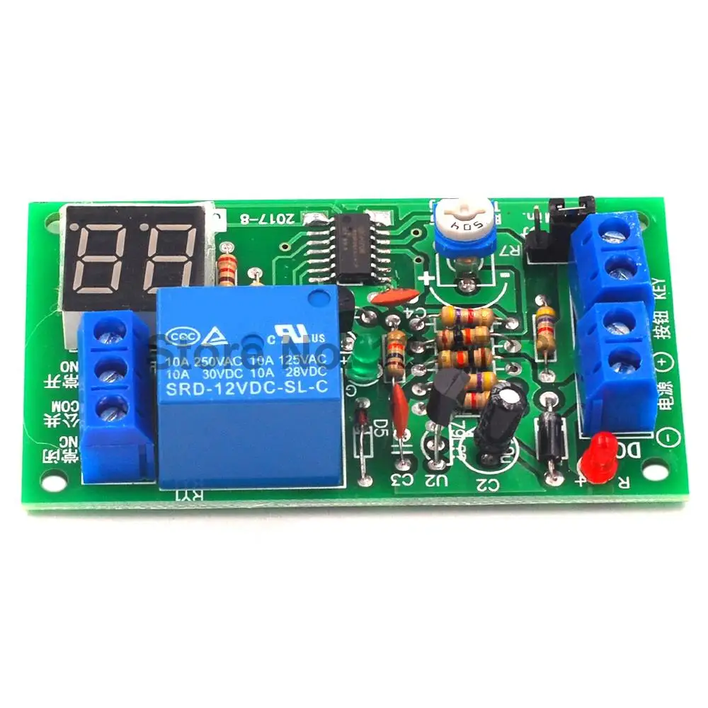 Триггер постоянного тока 12 В 99 минут регулируемое реле задержки цифровой трубный