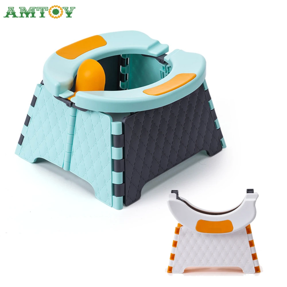 

AMTOY Emergency Portable Potty Training Seat for Toddler Kids Travel Potty Foldable Toilet Baby Potty Seat Indoor and Outdoor