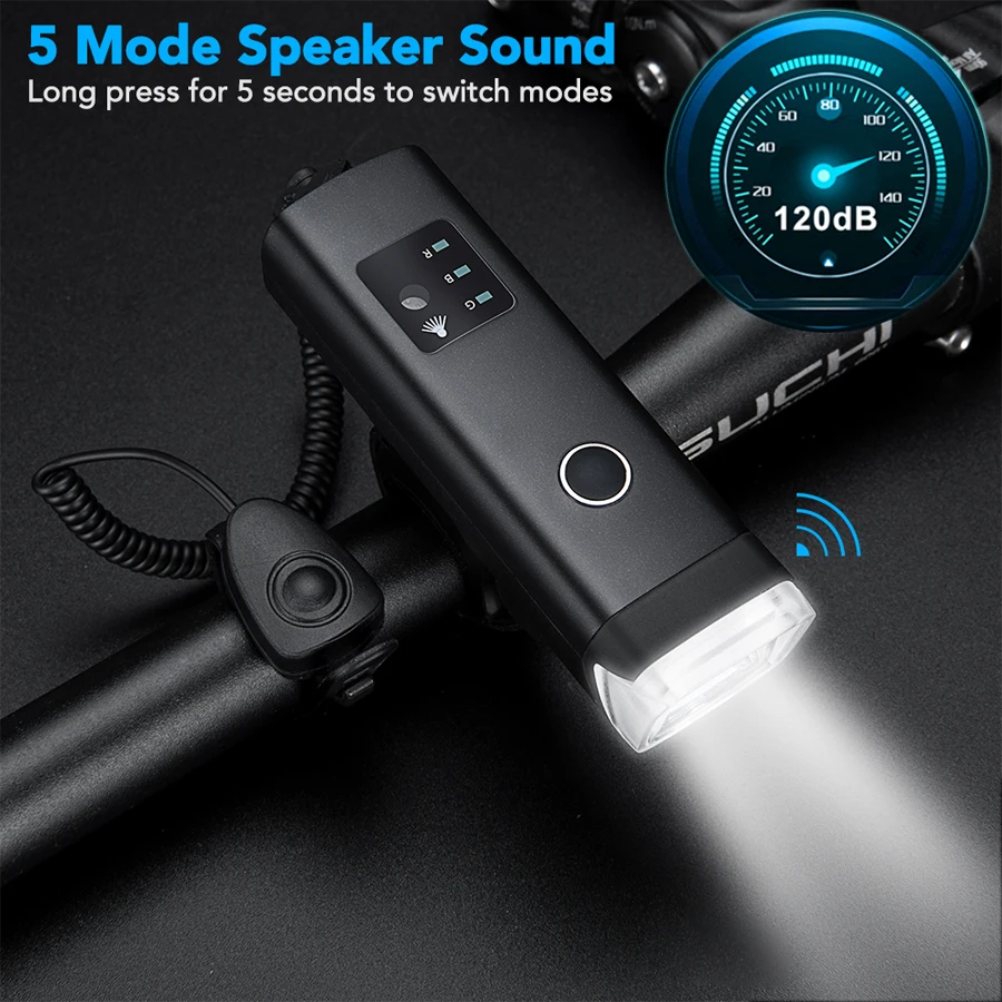 1200 мА/ч индукционный велосипедный передний светильник набор USB Перезаряжаемый