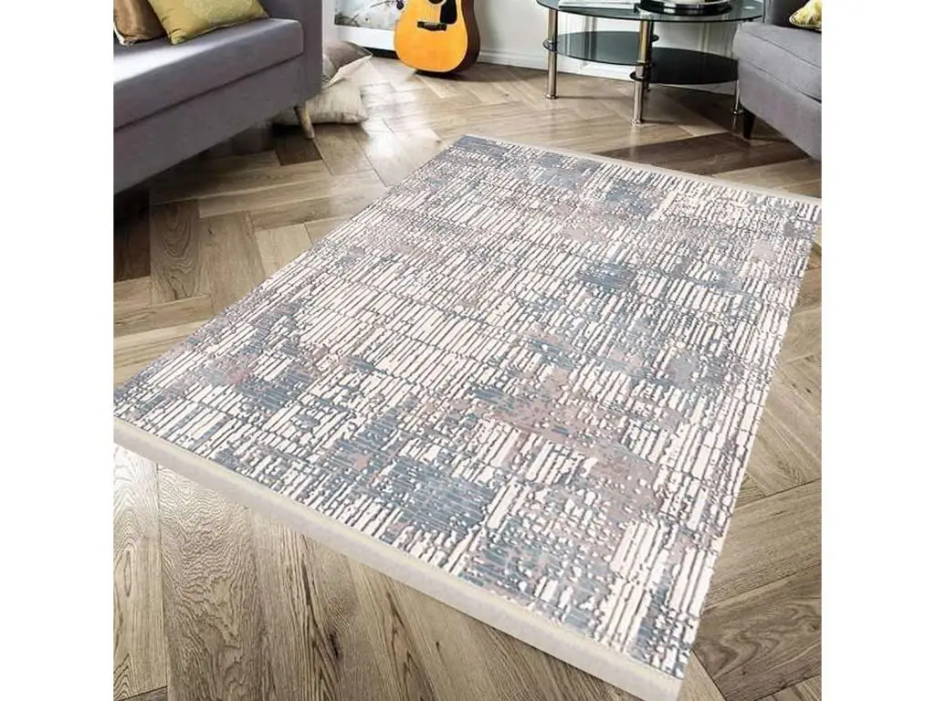 

Woven Base Silky Carpet Desire Blue 80x300 Cm