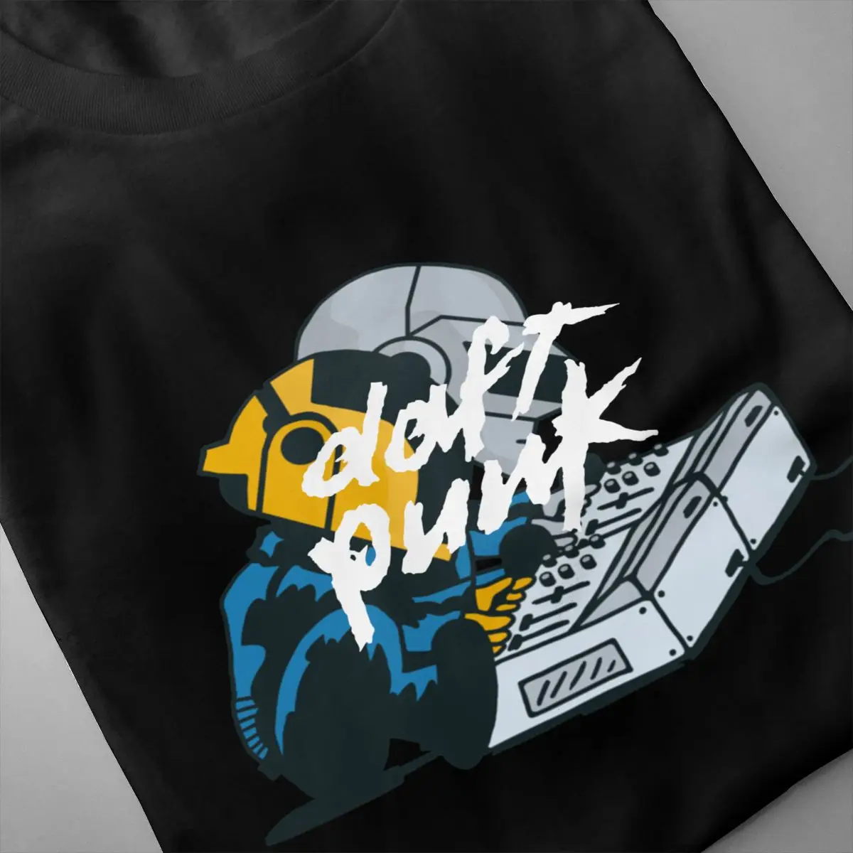 Забавные printDaft гайки Daft Панк футболка больших размеров с О-образным вырезом