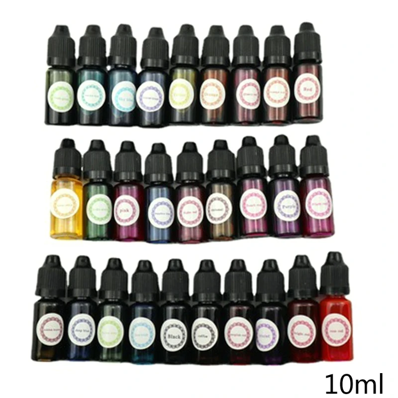 

28 Colors UV Epoxy Resin Colorant Ink Pigment Liquid Coloring Dye DIY Art Crafts Decorations for Jewelry Pendant Making