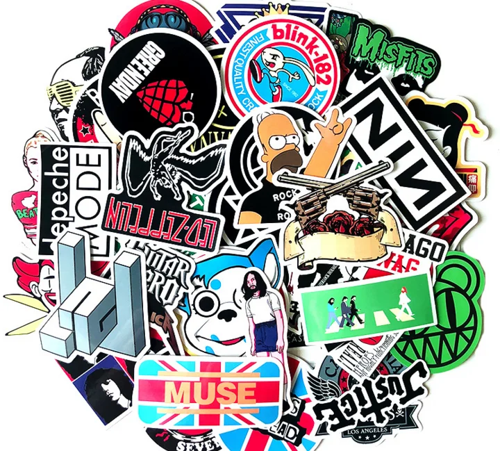 60 шт. наклейка в стиле рок музыки Ретро группа граффити наклейки JDM &quotсделай