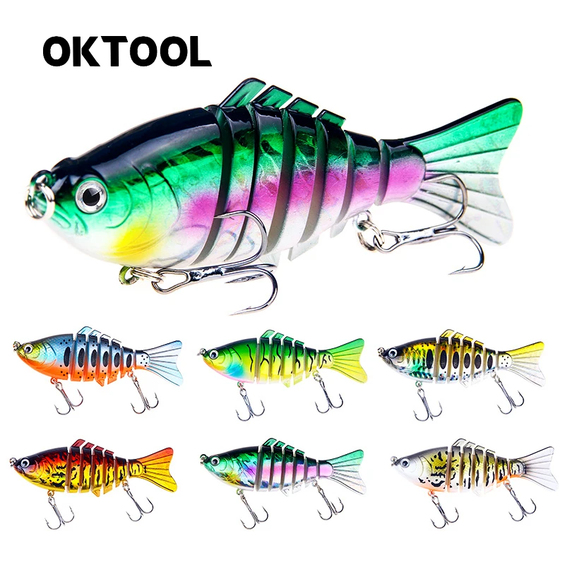 

OKTOOL 1PCS Multi-section Minnow 100mm15.6g Baits Trolling Swim Wobbler Hard Bait Artificial Crankbait JerkBait Fishing Lure New