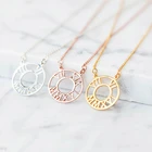 Оригинальное ожерелье с римскими цифрами и датой, персонализированная именная подвеска, цепочка из нержавеющей стали, Круглый чокер, ожерелье, аксессуары для вечеринок