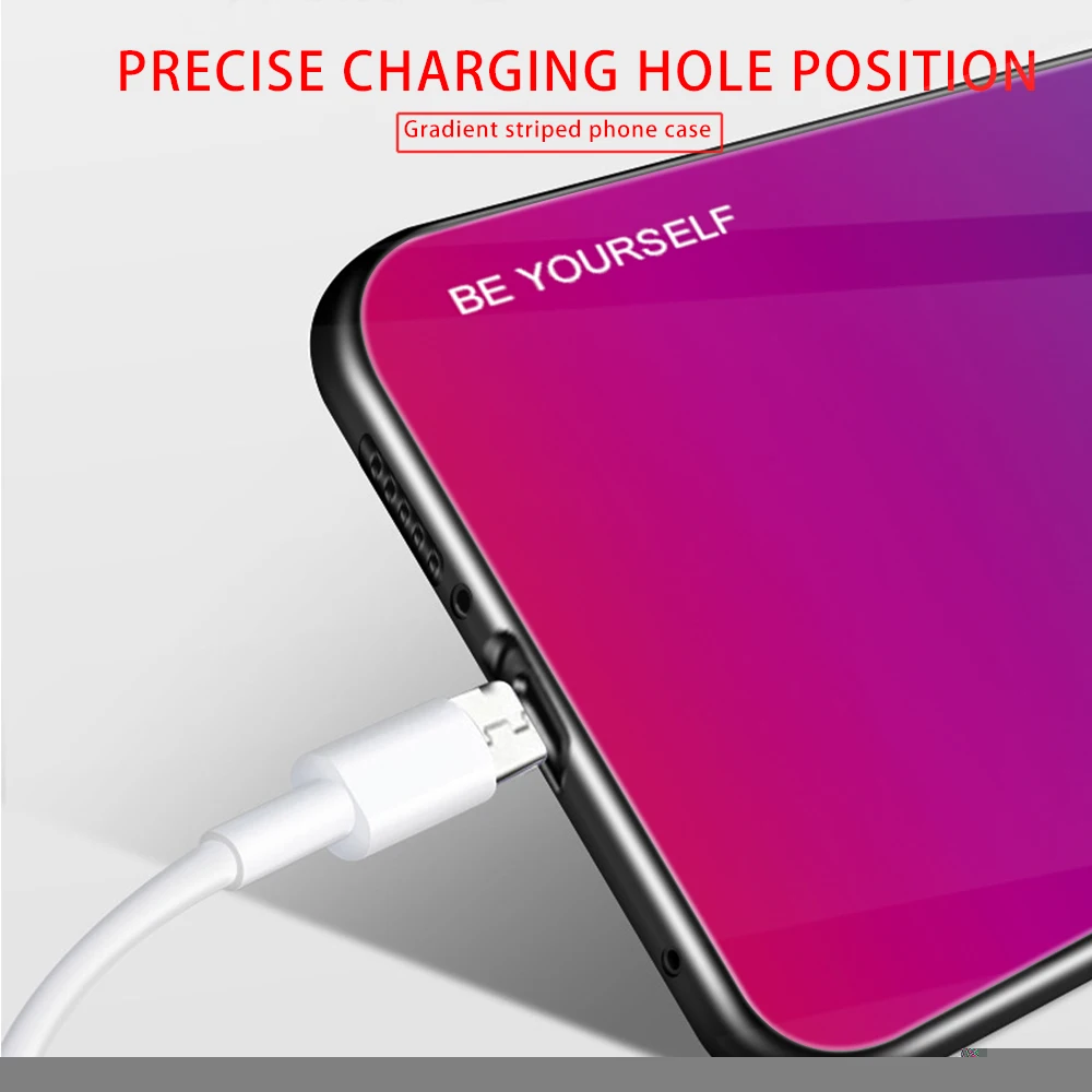 Чехол с градиентным рисунком для iPhone 11 чехол закаленным стеклом 12 Pro Max Mini X XR XS 7 8 6s