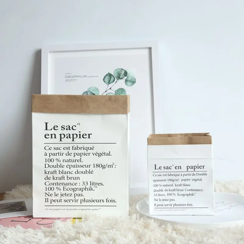 Мини-Подарочный пакет из крафт-бумаги для хранения домашнего цветка Свадебный