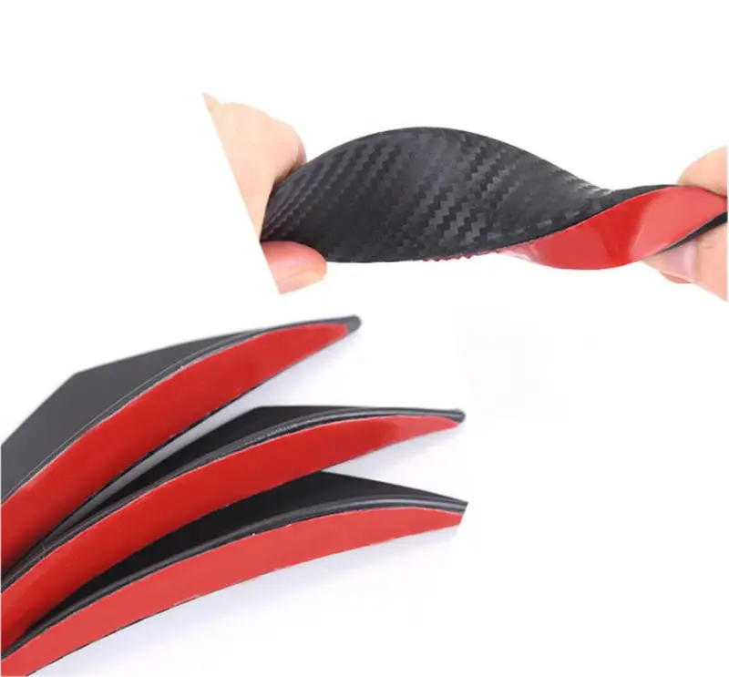 

Universal Spoilers Vehicle Carbon Fiber Wing ABS Black Fins Lip Synthetic Plastic