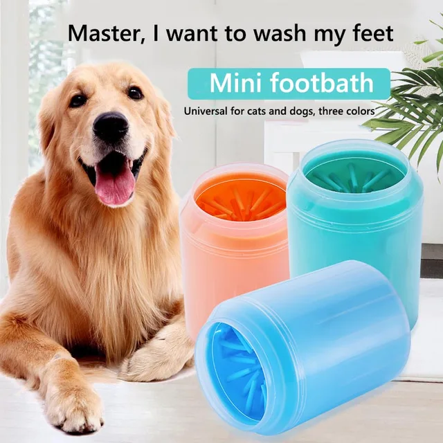 2021 New Dog Paw Cleaner Cup Soft Silicone Combs Pet Foot Washer Cup Paw Clean Brush Quickly Wash Dirty Cat Foot Cleaning Bucket