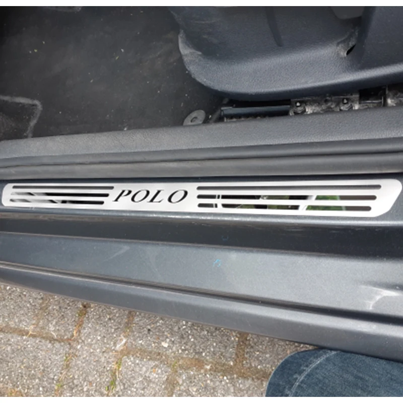 Накладка на пороги из нержавеющей стали для Volkswagen Vw Polo 2009 2010 2011-2017 автомобильные