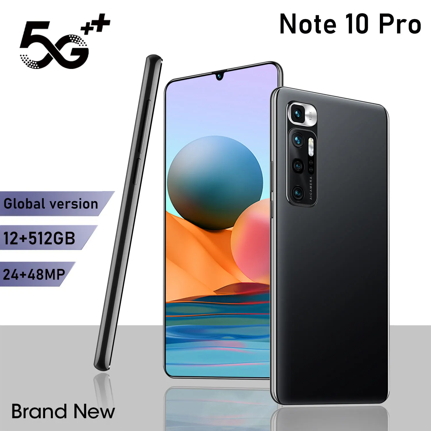 

Note 10 Pro Cell Phone 12GB+512GB Smart Phone 6.26 Network Mobile Phones Android10 5000mAh CellPhone Dual SIM Smartphone 10Core