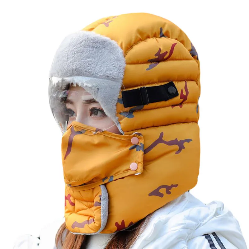 Женская и мужская зимняя теплая маска шапка для взрослых Lei Feng ветрозащитная