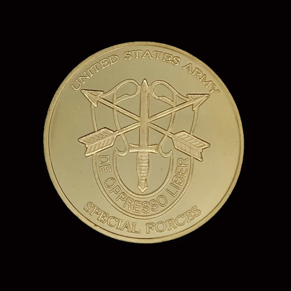 Армии США спецназ Монетка зеленые береты Liberty свободу Золотая монета