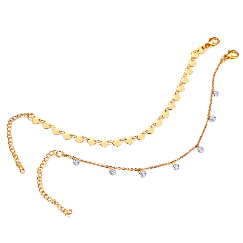 Новые браслеты на ногу браслет с подвеской из искусственных камней комплект