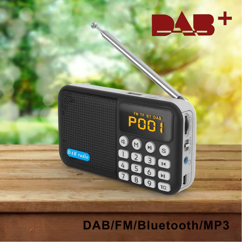 Цифровой карманный радиоприемник DAB/DAB + портативный Перезаряжаемый FM Компактный