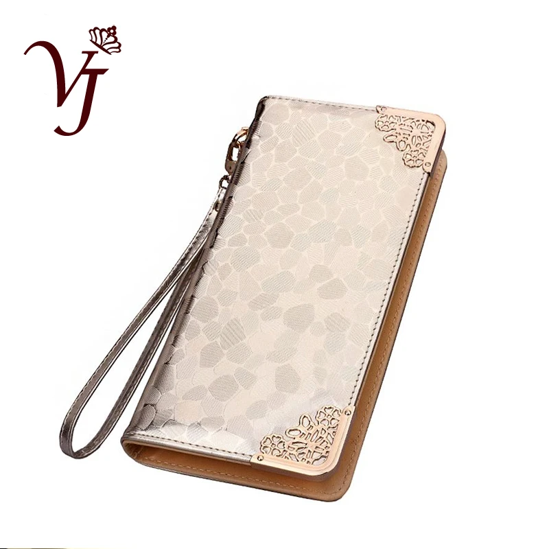 Лидер продаж элегантный женский длинный кошелек на запястье с каменным узором