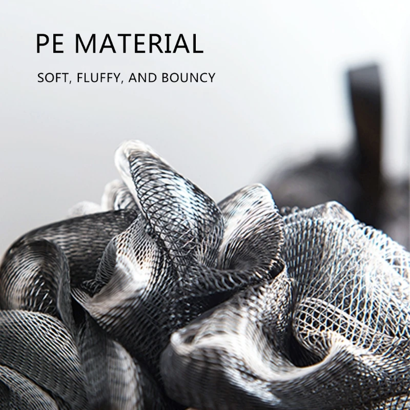 Губка X7AB из бамбукового угля для ванны черный душевой шар сетчатый пуф тела