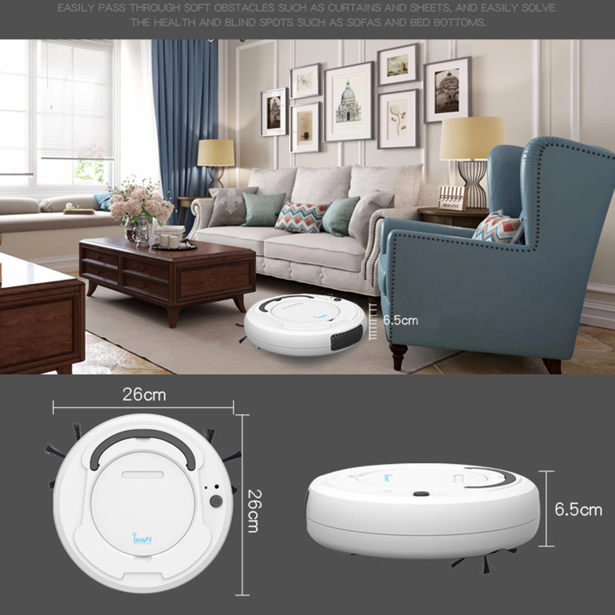 

1800Pa Smart Robot Vacuum Cleaner Sweeping Dust Pet Hair household cleaning robot Dry Wet Vacuum Cleaner Automatic recharge