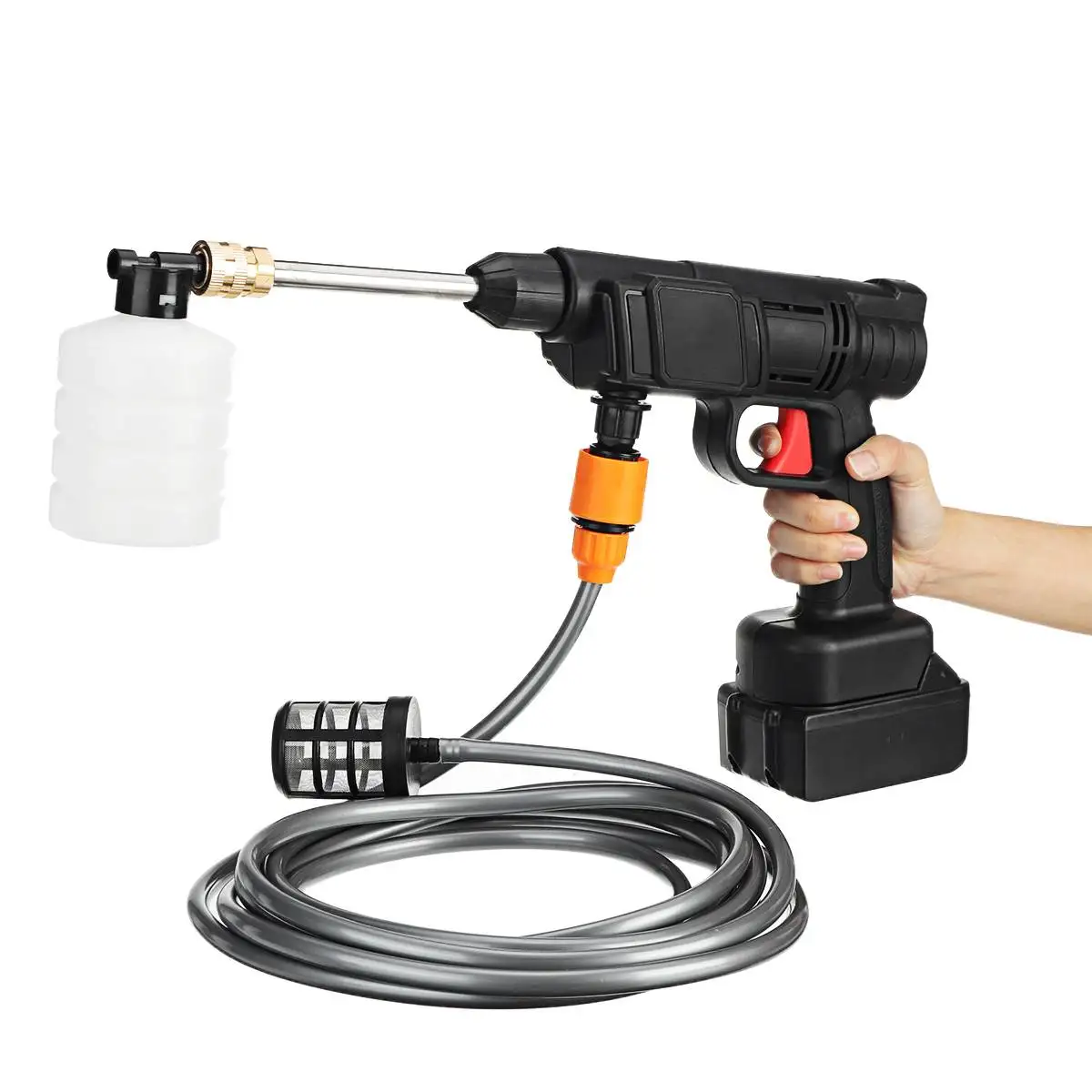 Pаспродажа 1500 Вт, 50 бар, беспроводная Автомойка высокого давления, водяной пистолет, портативная мойка высокого давления для 2 шт. Makit, батарея 18 в