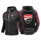 Новинка 2021, мужские весенне-осенние толстовки унисекс с логотипом Ducati, гоночные костюмы, удобные повседневные стильные куртки, популярные пальто на молнии