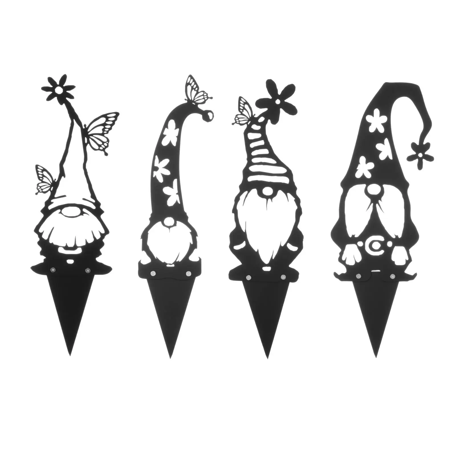 

Metal Faceless Gnome Garden Miniatures Dwarfs Patio Miniatures Silhouettes Statue Decor Cottage Cupola Barn Stake Ornaments