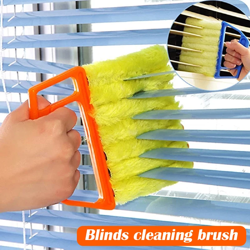 

Convenient Window Blind Cleaning Tools Detachable Shutter Duster Brush with 7 Microfiber Sleeves for Air Conditioner Vent Outlet