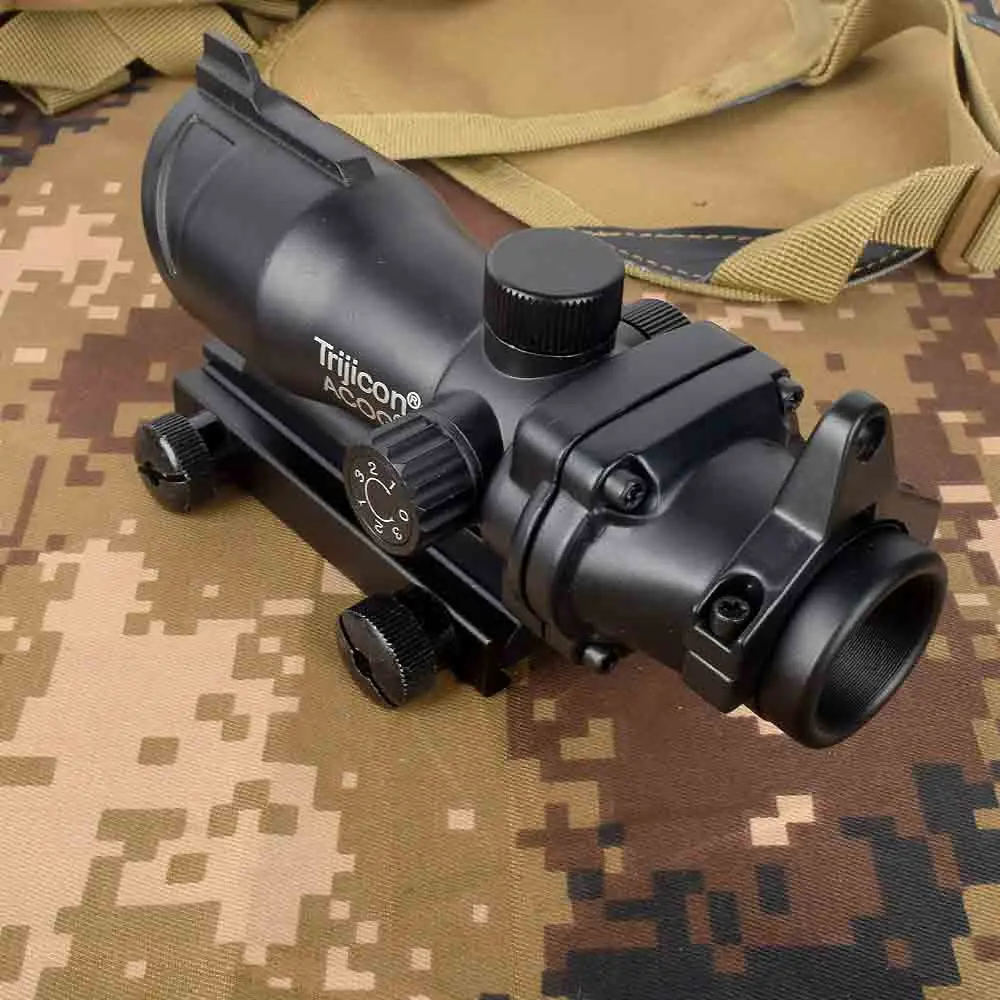 ACOG 1X32 красный зеленый крест прицел оптические прицелы охотничьи прицелы с 20 мм рельсы для страйкбола пистолет