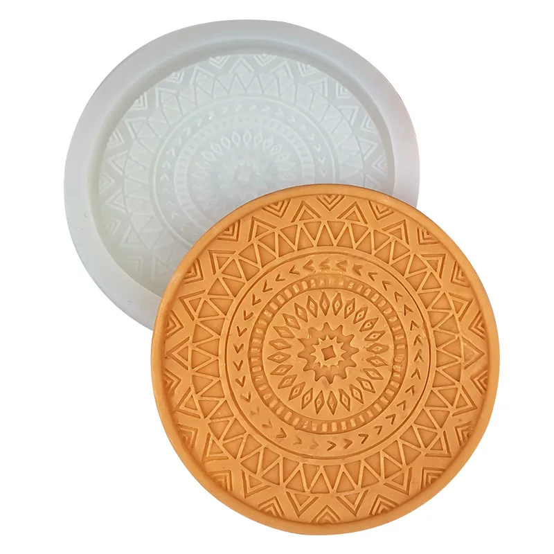 

Round Coaster Concrete Silicone Mold Square Hexagon Plaster Tray Pallet Molds Cement Flower Pot Pedestal Base Tray Mold