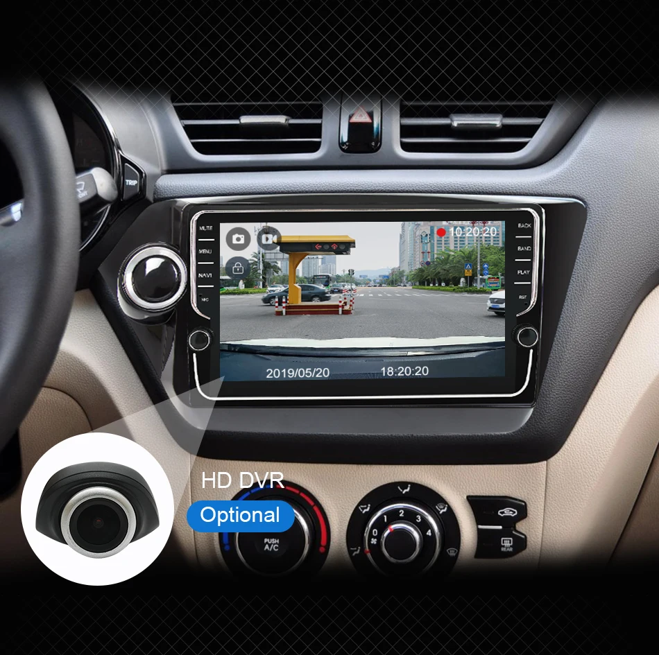 Eunavi 2 Din Автомобильный мультимедийный плеер gps Android 9 DVD помощи при парковке радио для Kia k2 RIO 2010 2011 2012 2013 PX6 4G+ 64G